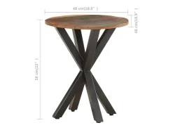 Discount vidaxl Mesa de apoio 48x48x56 cm madeira recuperada maciça Castanho