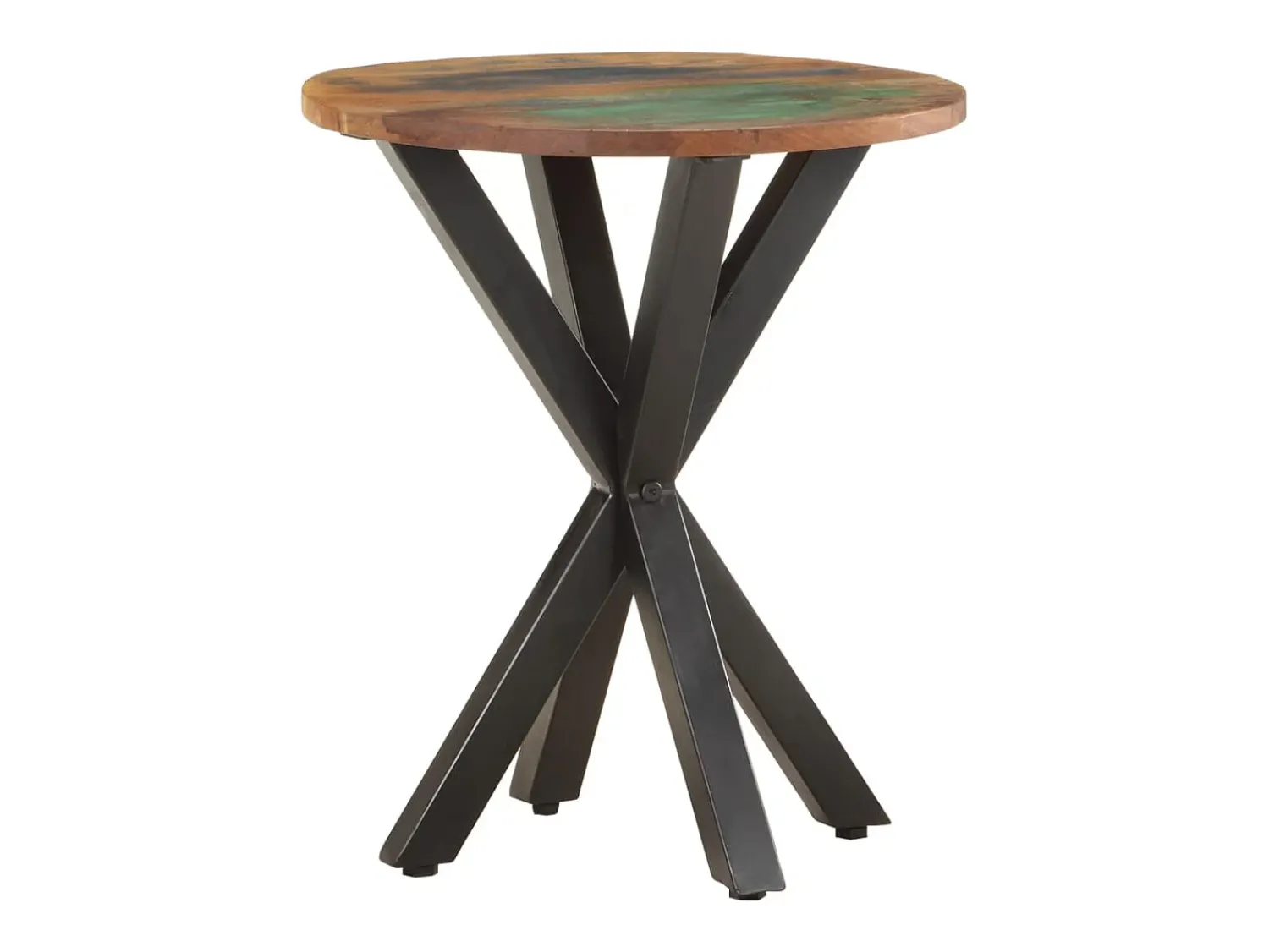 Discount vidaxl Mesa de apoio 48x48x56 cm madeira recuperada maciça Castanho