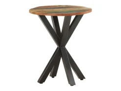 Discount vidaxl Mesa de apoio 48x48x56 cm madeira recuperada maciça Castanho
