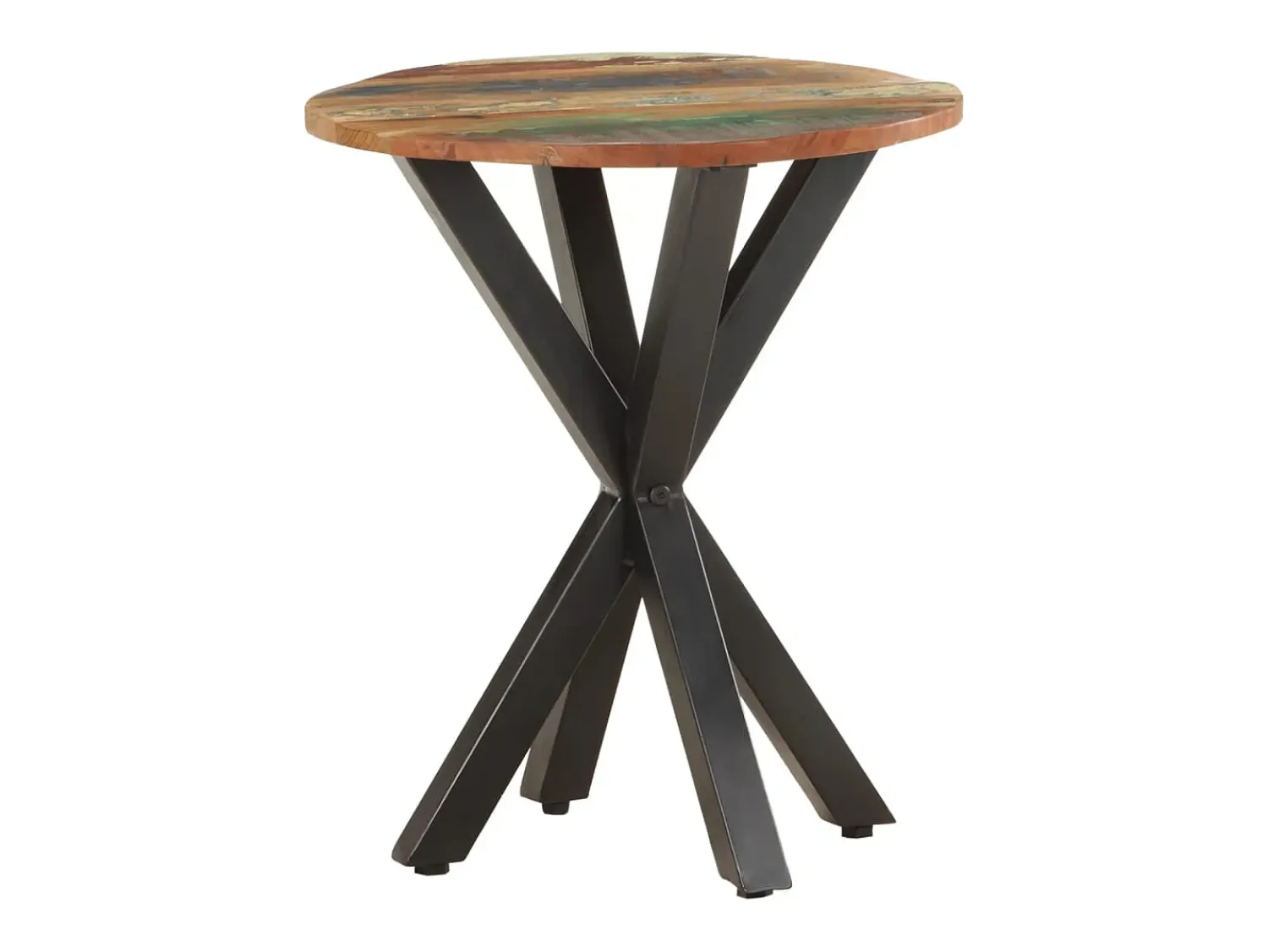 Discount vidaxl Mesa de apoio 48x48x56 cm madeira recuperada maciça Castanho