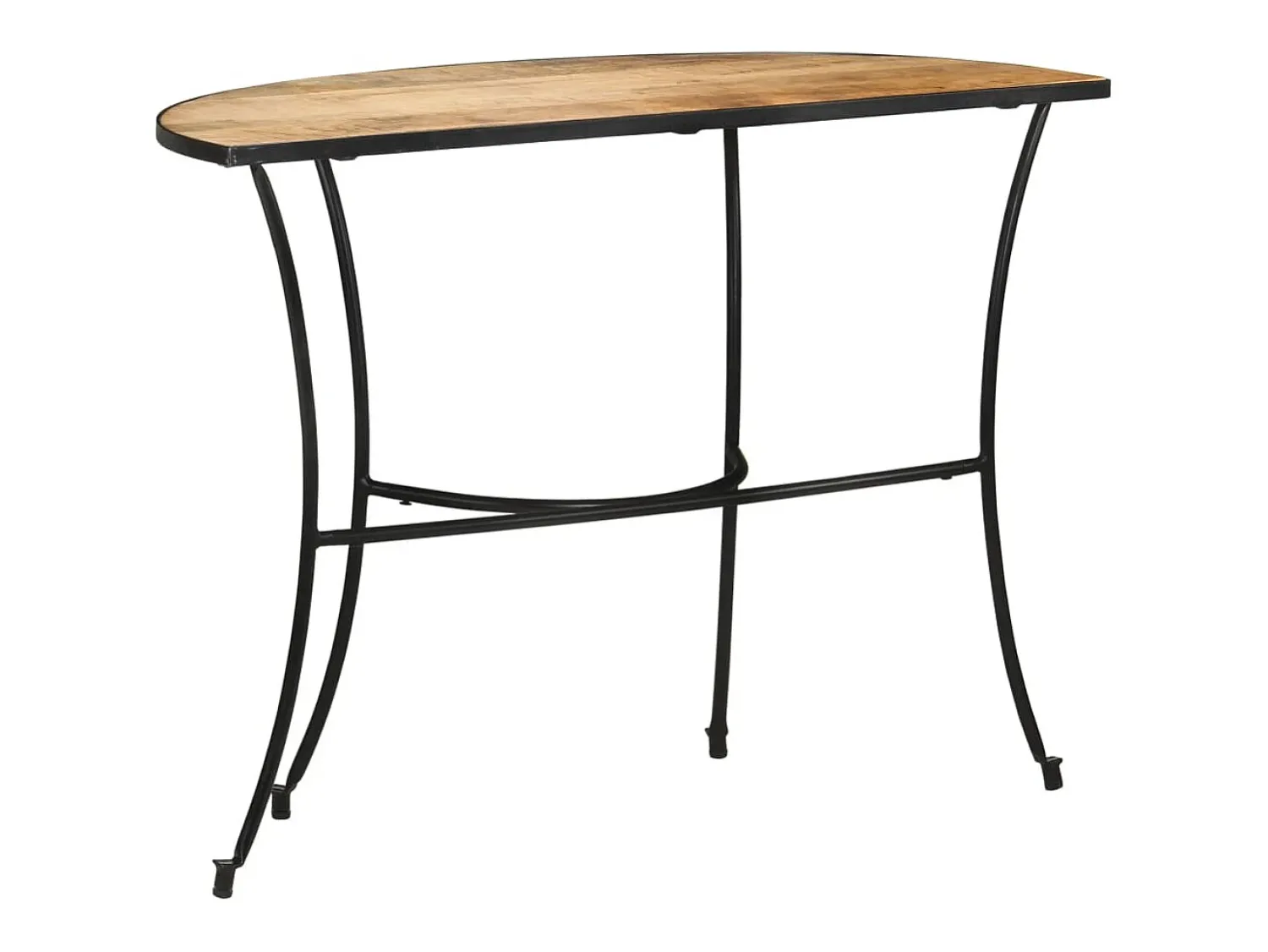 Clearance vidaxl Mesa de apoio 110x40x77 cm madeira de mangueira maciça Natural claro