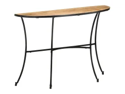 Clearance vidaxl Mesa de apoio 110x40x77 cm madeira de mangueira maciça Natural claro