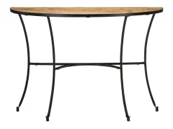 Clearance vidaxl Mesa de apoio 110x40x77 cm madeira de mangueira maciça Natural claro