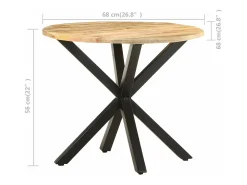 vidaxl Mesa de apoio 68x68x56 cm madeira de mangueira maciça^ Mesa De Apoio