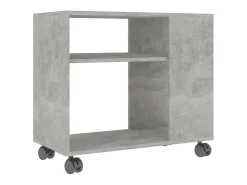 New vidaxl Mesa de apoio 70x35x55 cm madeira processada cinza cimento Cinzento