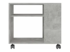 New vidaxl Mesa de apoio 70x35x55 cm madeira processada cinza cimento Cinzento