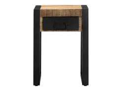 vidaxl Mesa de apoio 35x35x50 cm madeira de mangueira áspera maciça^ Mesa De Apoio