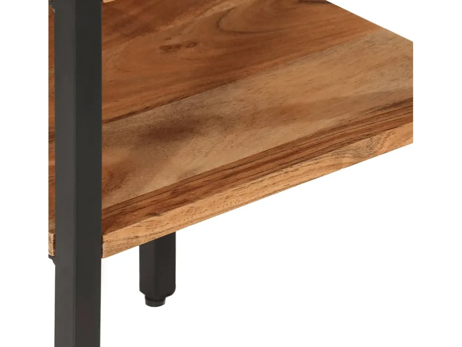 Mesa de apoio 35x35x45 cm madeira de acácia maciça e ferro PT980591^ Mesa De Apoio