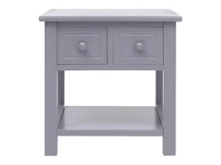 Mesa De Apoio|vidaxl Mesa de apoio 40x40x40 cm madeira de paulownia Cinzento