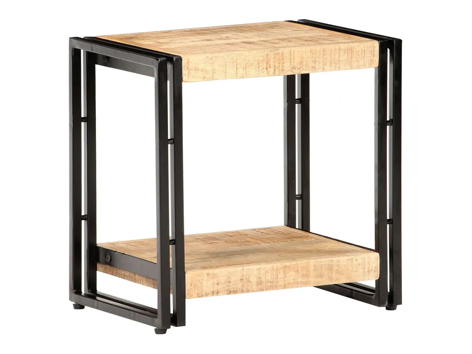 vidaxl Mesa de apoio 40x30x40 cm madeira de mangueira áspera Natural claro