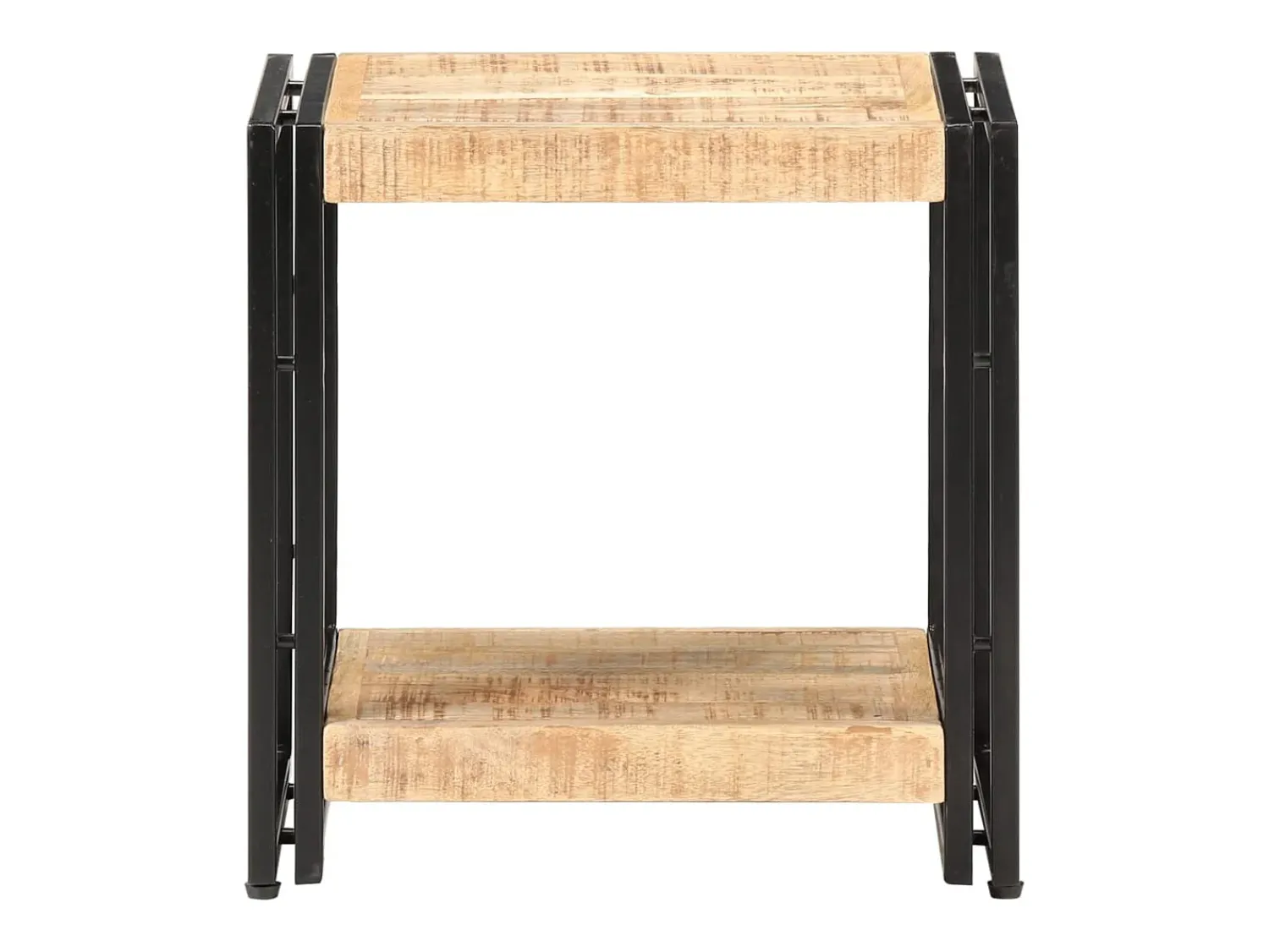vidaxl Mesa de apoio 40x30x40 cm madeira de mangueira áspera Natural claro