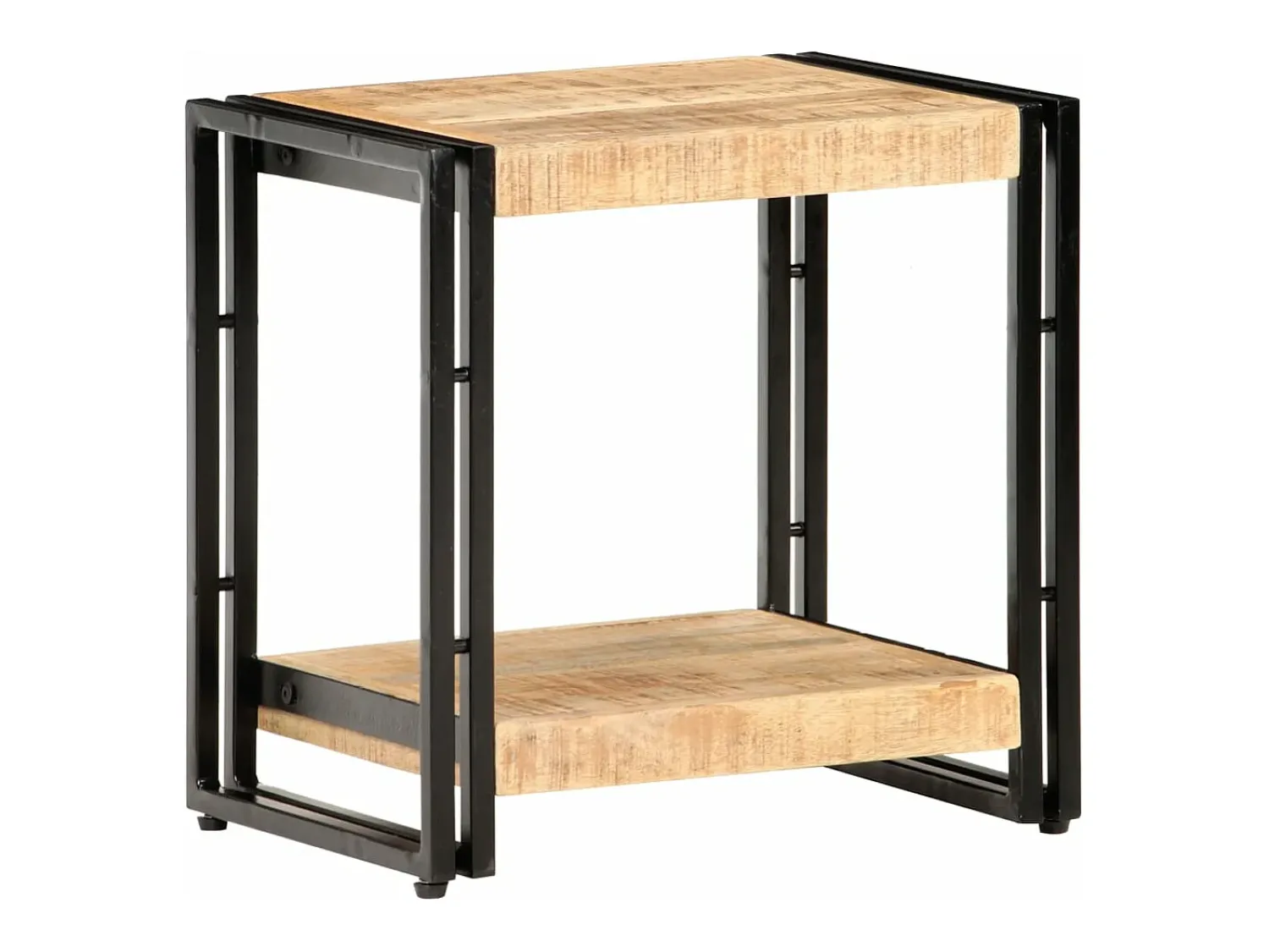 vidaxl Mesa de apoio 40x30x40 cm madeira de mangueira áspera Natural claro