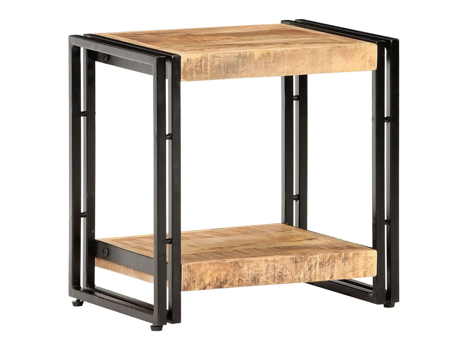 vidaxl Mesa de apoio 40x30x40 cm madeira de mangueira áspera Natural claro