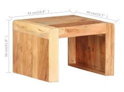 Mesa De Apoio|vidaxl Mesa de apoio 43x40x30 cm madeira de acácia maciça Natural claro