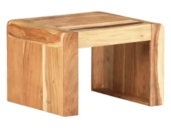 Mesa De Apoio|vidaxl Mesa de apoio 43x40x30 cm madeira de acácia maciça Natural claro