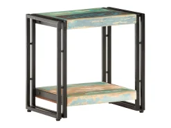 vidaxl Mesa de apoio 40x30x40 cm madeira recuperada maciça^ Mesa De Apoio