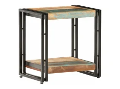 vidaxl Mesa de apoio 40x30x40 cm madeira recuperada maciça^ Mesa De Apoio