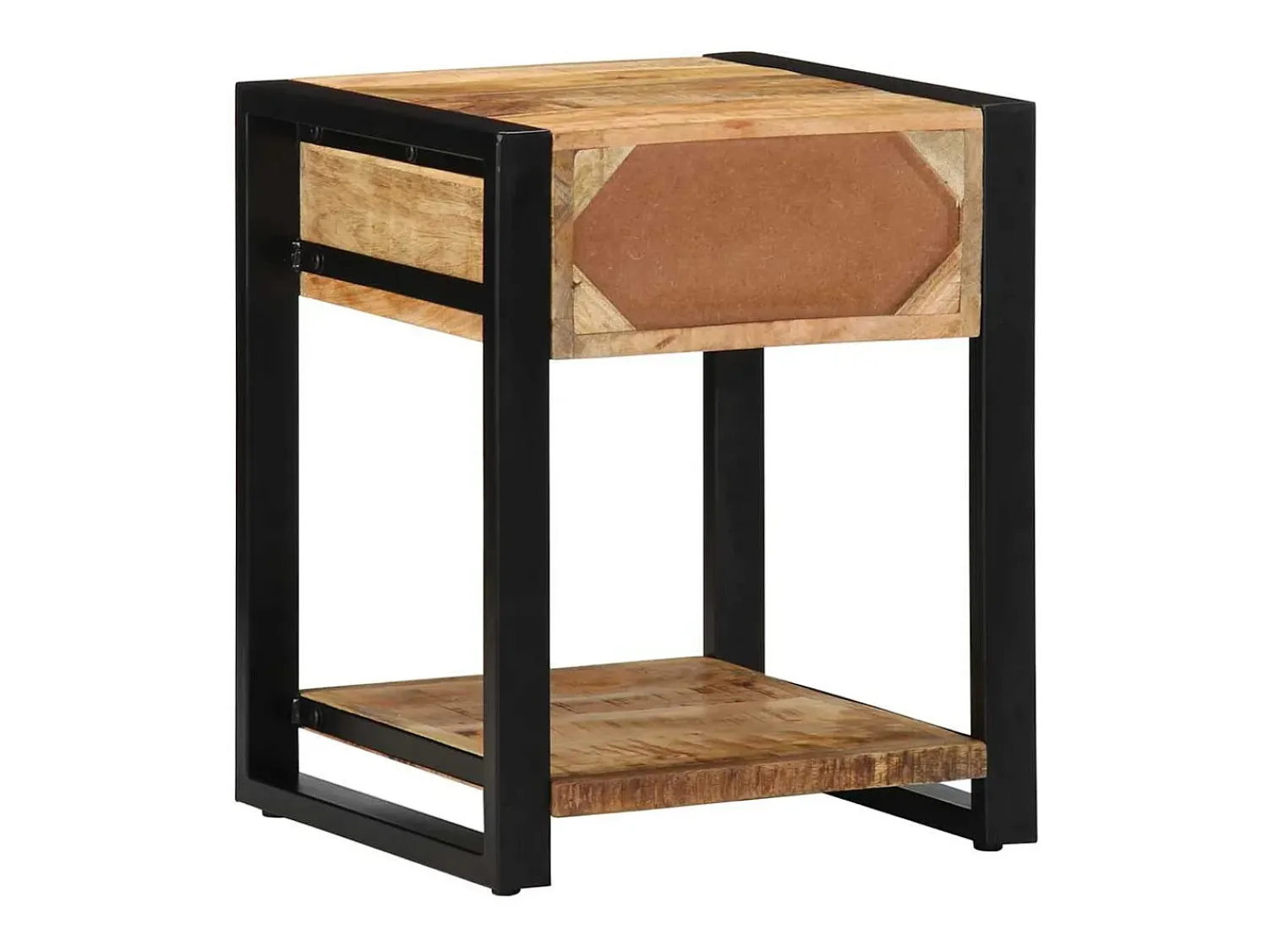 vidaxl Mesa de apoio 40x40x50 cm madeira de mangueira áspera maciça^ Mesa De Apoio