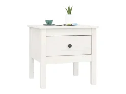 Mesa De Apoio|vidaxl Mesa de apoio 50x50x49 cm pinho maciço Branco