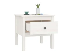 Mesa De Apoio|vidaxl Mesa de apoio 50x50x49 cm pinho maciço Branco