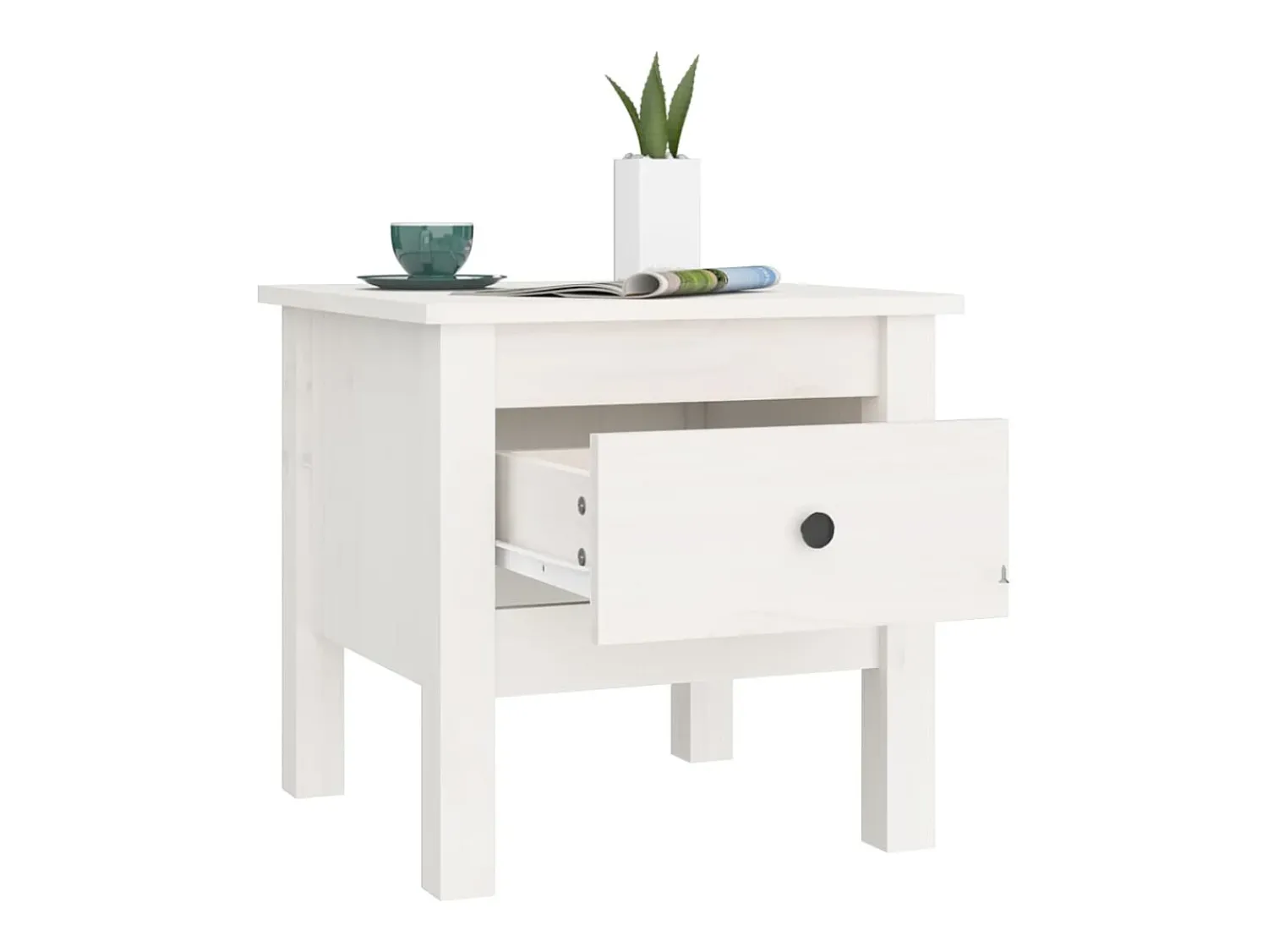 vidaxl Mesa de apoio 40x40x39 cm pinho maciço^ Mesa De Apoio