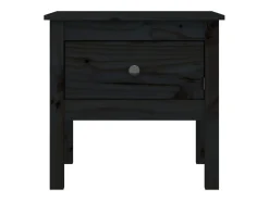 Discount vidaxl Mesa de apoio 50x50x49 cm pinho maciço Preto