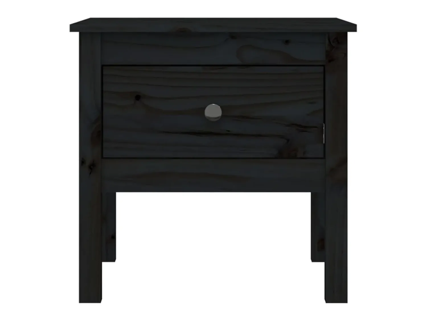 Discount vidaxl Mesa de apoio 50x50x49 cm pinho maciço Preto