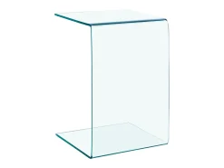 Clearance Mesa de apoio 40x40x60 cm vidro temperado PT199526 Transparente