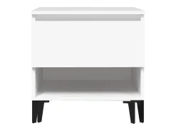 Mesa De Apoio*vidaxl Mesa de apoio 50x46x50 derivados de madeira Branco