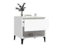 Mesa De Apoio*vidaxl Mesa de apoio 50x46x50 derivados de madeira Branco
