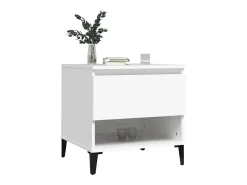 Mesa De Apoio*vidaxl Mesa de apoio 50x46x50 derivados de madeira Branco