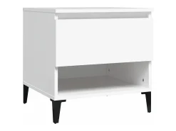 Mesa De Apoio*vidaxl Mesa de apoio 50x46x50 derivados de madeira Branco
