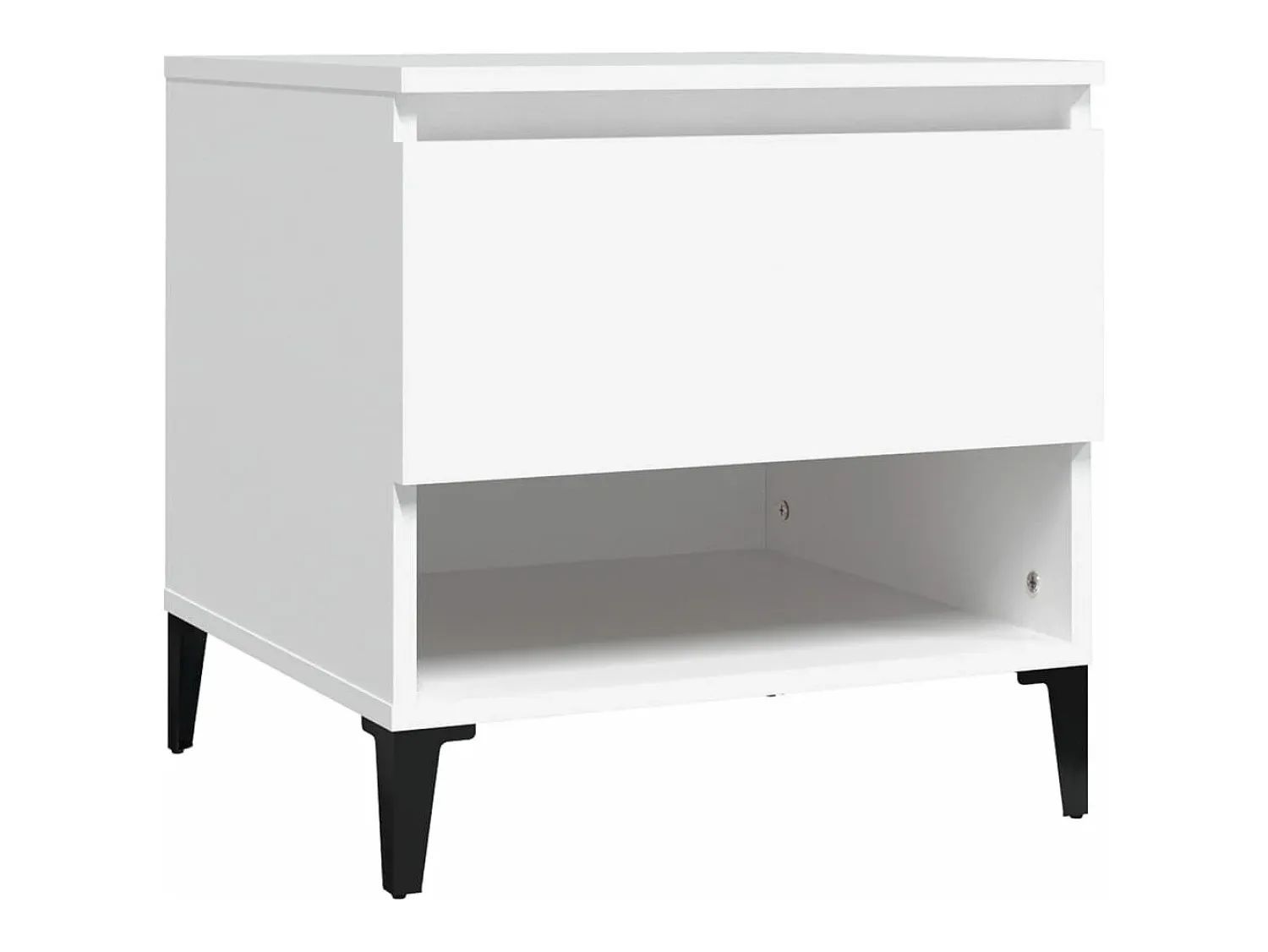 Mesa De Apoio*vidaxl Mesa de apoio 50x46x50 derivados de madeira Branco