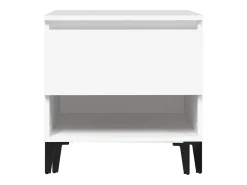 Mesa De Apoio*vidaxl Mesa de apoio 50x46x50 derivados de madeira Branco