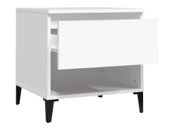 Mesa De Apoio*vidaxl Mesa de apoio 50x46x50 derivados de madeira Branco