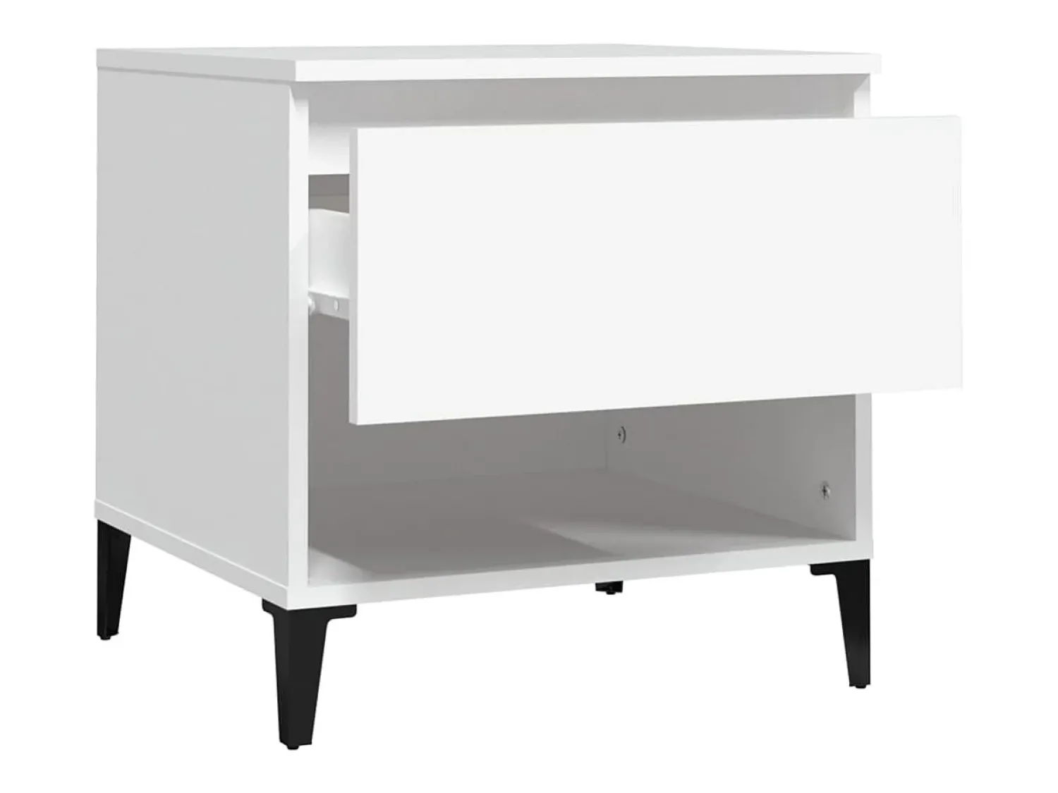 Mesa De Apoio*vidaxl Mesa de apoio 50x46x50 derivados de madeira Branco