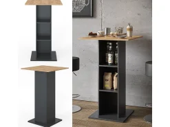 Vicco Mesa de bar antracite 70x70x109 rodeo^ Móvel De Bar