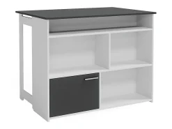 Móvel De Bar*Vicco Mesa de bar antracite/branco 116x37x90.5 dominic Cinza antracite