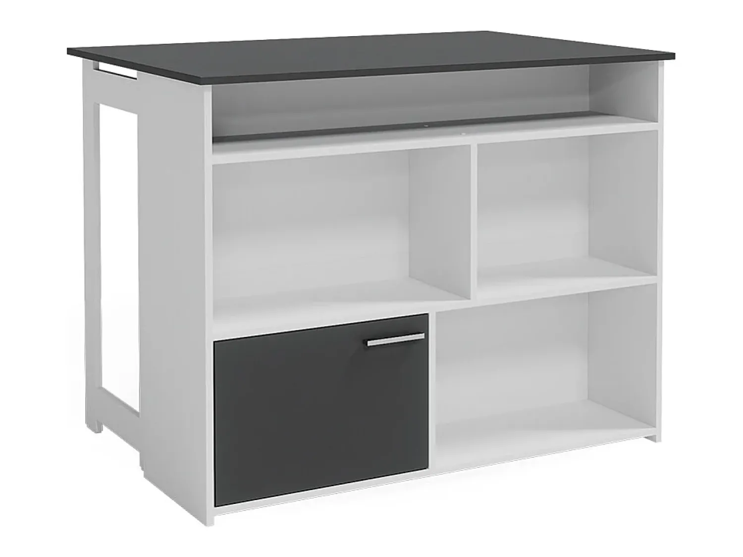 Móvel De Bar*Vicco Mesa de bar antracite/branco 116x37x90.5 dominic Cinza antracite