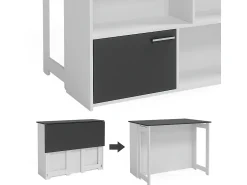 Móvel De Bar*Vicco Mesa de bar antracite/branco 116x37x90.5 dominic Cinza antracite