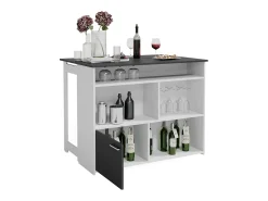 Móvel De Bar*Vicco Mesa de bar antracite/branco 116x37x90.5 dominic Cinza antracite