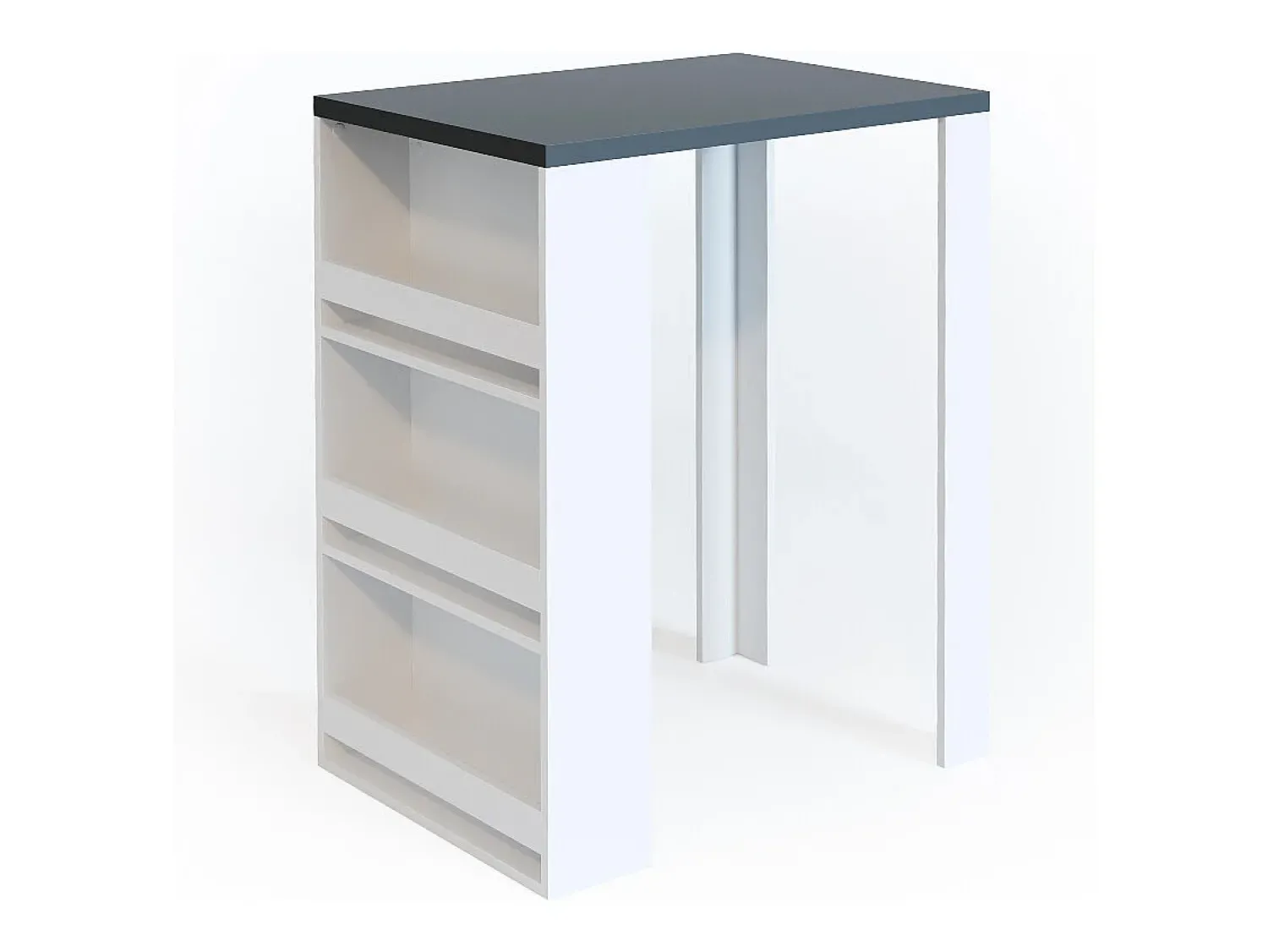 New Vicco Mesa de bar antracite/branco 57x80x106 Cinza antracite
