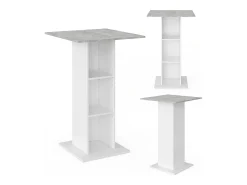 Móvel De Bar*Vicco Mesa de bar betão 70x70x109 rodeo Cinzento claro
