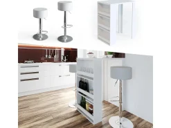 Móvel De Bar|Vicco Mesa de bar 57x80x106 Branco