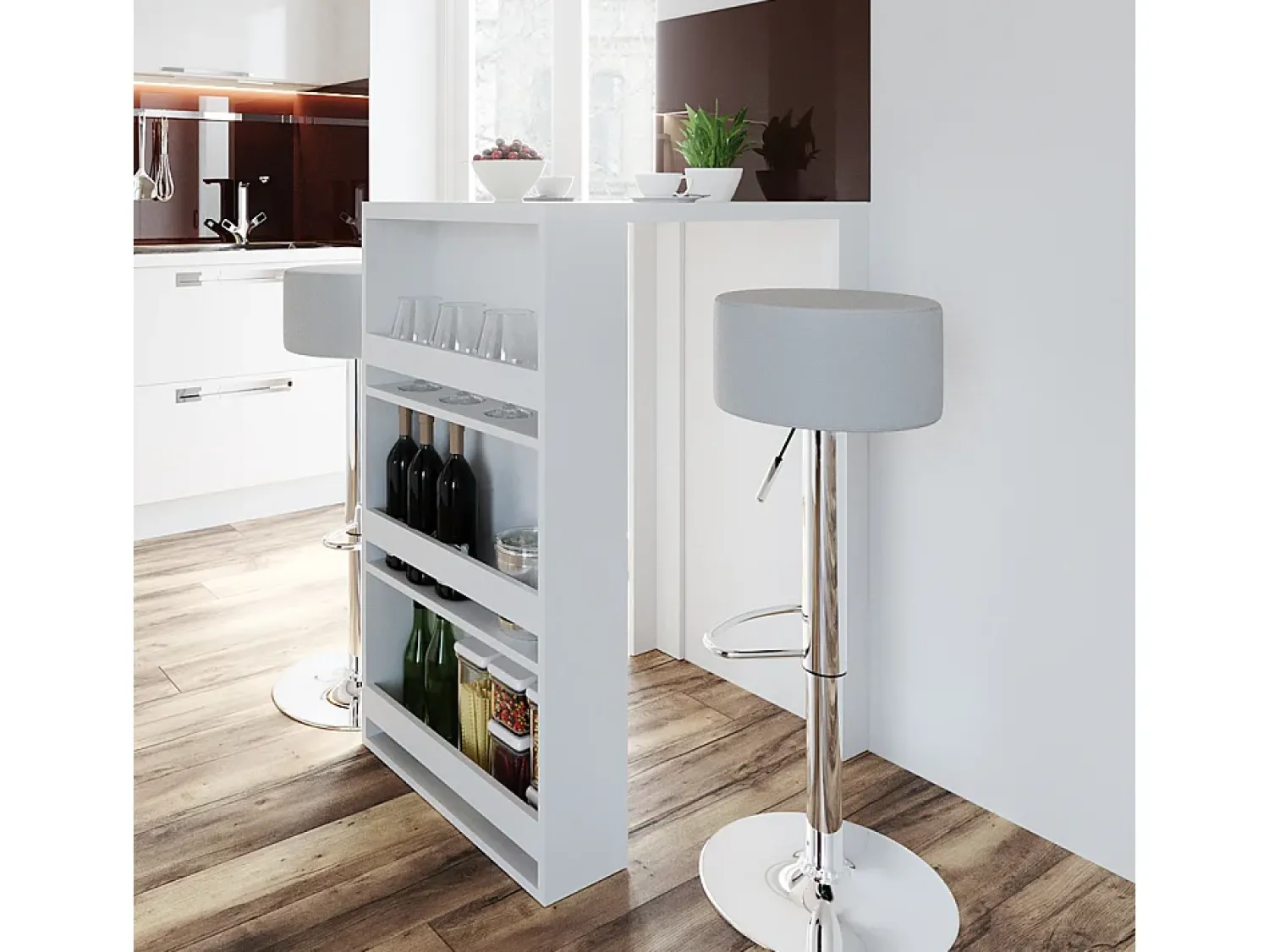 Móvel De Bar|Vicco Mesa de bar 57x80x106 Branco