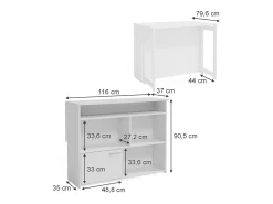Vicco Mesa de bar 116x37x90.5 dominic^ Móvel De Bar