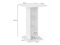 Móvel De Bar|Vicco Mesa de bar 70x70x109 rodeo Branco