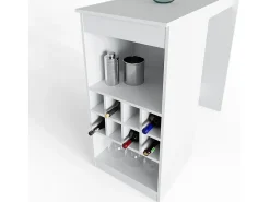 Móvel De Bar|Vicco Mesa de bar 115x50x104.6 ross Branco