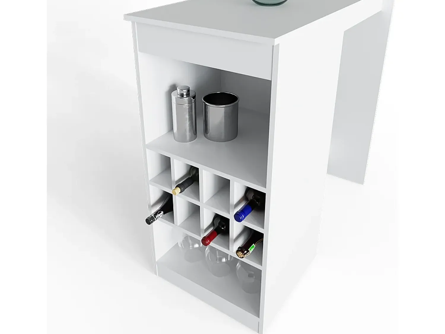 Móvel De Bar|Vicco Mesa de bar 115x50x104.6 ross Branco