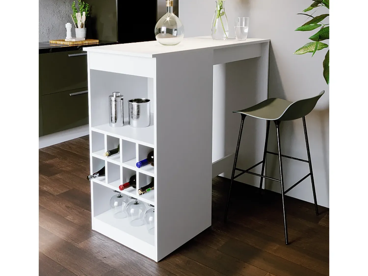 Móvel De Bar|Vicco Mesa de bar 115x50x104.6 ross Branco